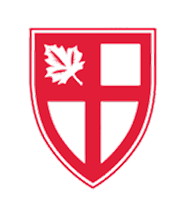 St. George's School red shield with maple leaf and cross